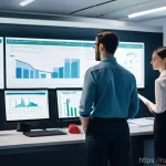 비즈니스 애널리스트 문제 해결 능력 - **Prompt:** A dynamic, wide-angle shot depicting the evolution of a business analyst. On the left, a...