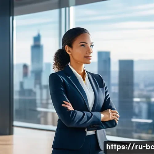 비즈니스 애널리스트 실무 경험 - **Prompt**: A diverse female business analyst, in her mid-30s, dressed in a sharp business suit, sta...